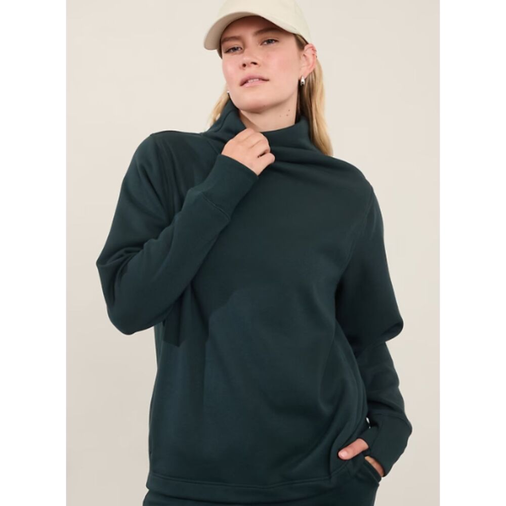 Athleta Forest Green High Neck Sweater